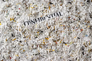 shredded confidential documents